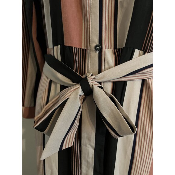 SHEIN FAll Winter Striped Button Down Womens Dress Tall Large - Picture 4 of 11